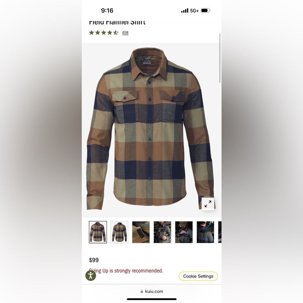 Kuiu Men’s Flannel Valo Plaid